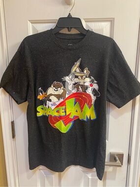 Looney Tunes "Tune Squad" Space Jam Tee Shirt Charcoal Gray w/Specks XL (46/48)